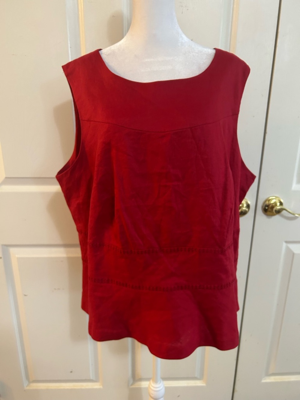 NWT Carole Little red vest/tank top,  size 14